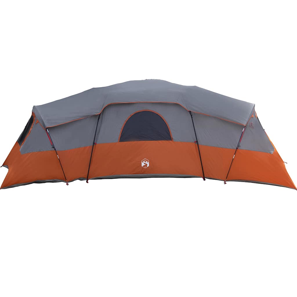 vidaXL Namiot rodzinny Szary i pomarańczowy 762 x 655 x 218 cm tafta