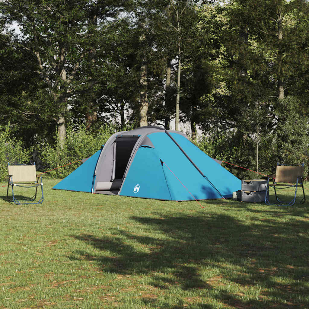 vidaXL Namiot tunelowy z dachem Niebieski 510 x 240 x 156 cm tafta