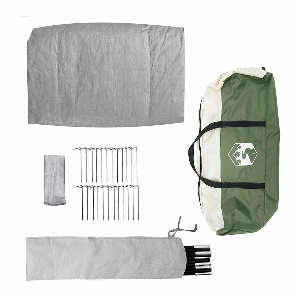 vidaXL Namiot Tipi z dachem Zielony 383 x 338 x 217 cm tafta