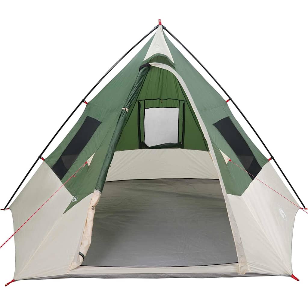 vidaXL Namiot Tipi z dachem Zielony 383 x 338 x 217 cm tafta