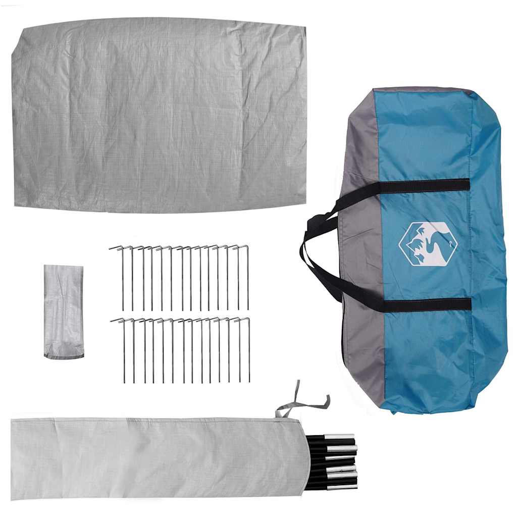 vidaXL Namiot Tipi z dachem Niebieski 383 x 338 x 217 cm tafta