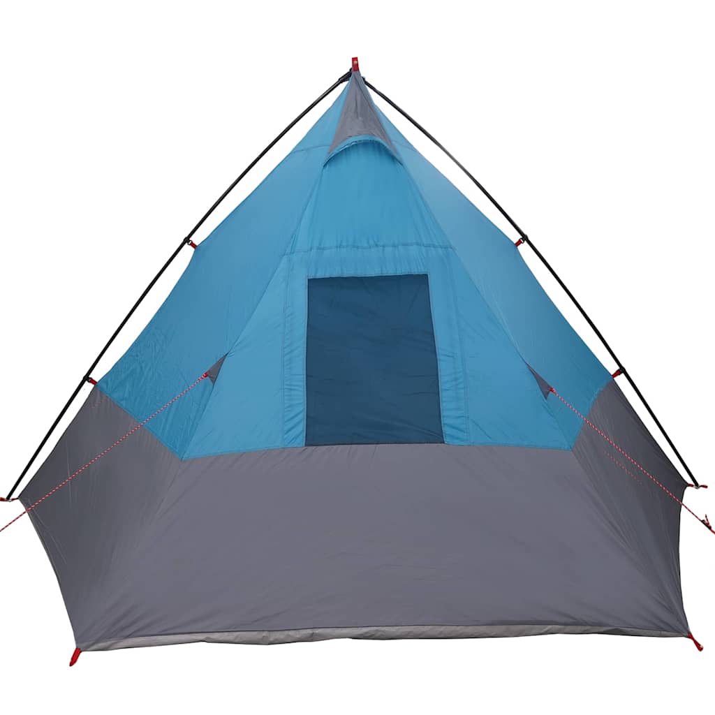 vidaXL Namiot Tipi z dachem Niebieski 383 x 338 x 217 cm tafta