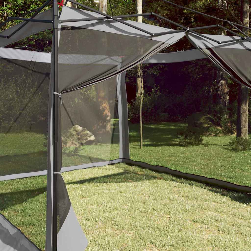 vidaXL Namiot wewnętrzny Szary i pomarańczowy 303 x 303 x 196 cm tafta
