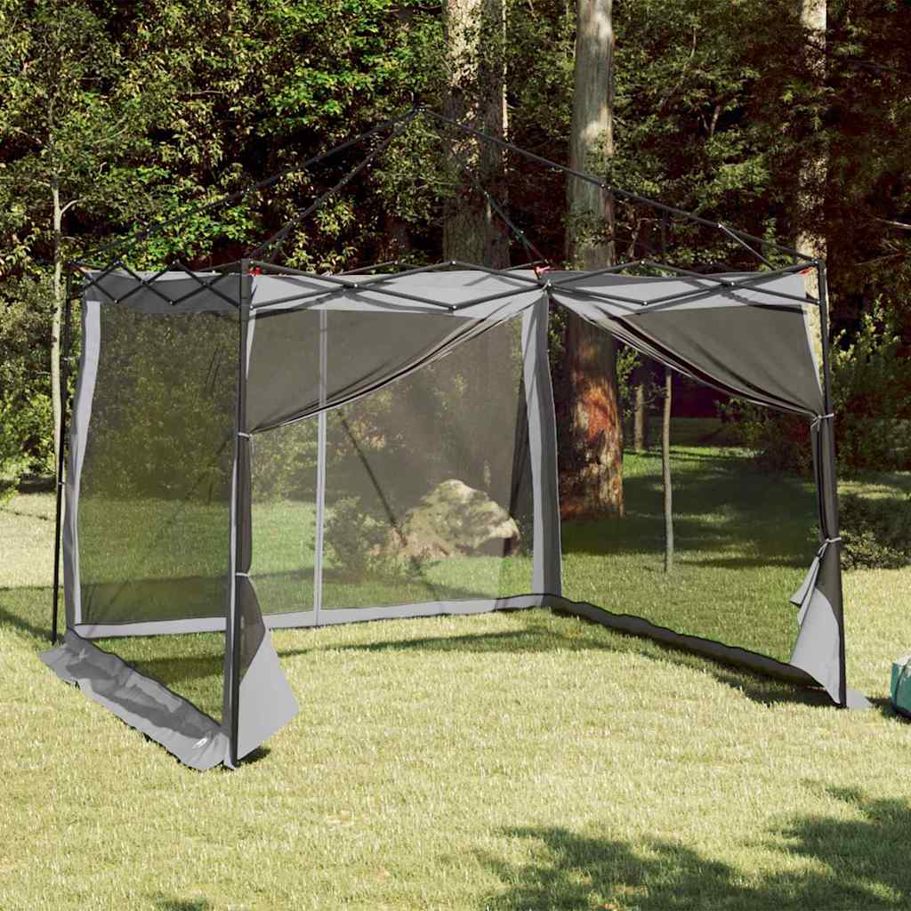 vidaXL Namiot wewnętrzny Szary i pomarańczowy 303 x 303 x 196 cm tafta