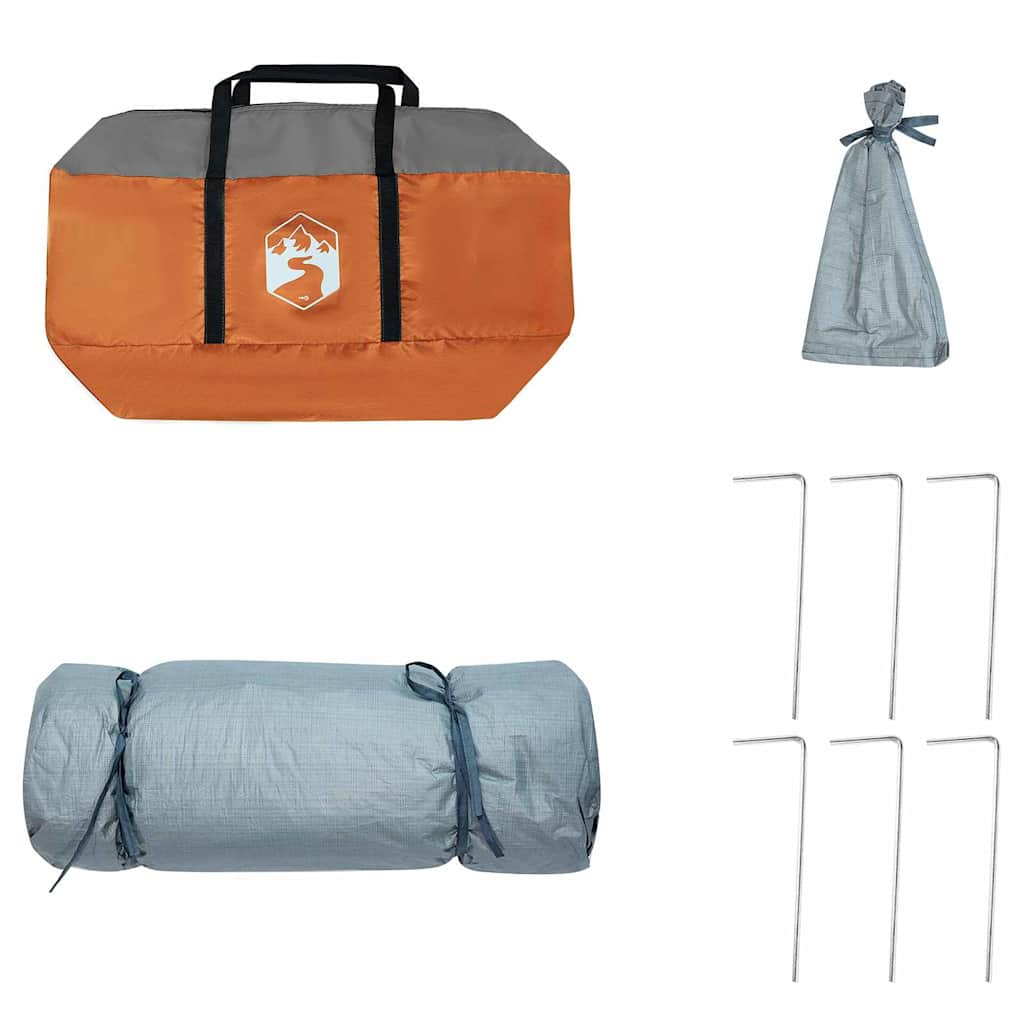 vidaXL Namiot wewnętrzny Szary i pomarańczowy 291 x 291 x 240 cm tafta