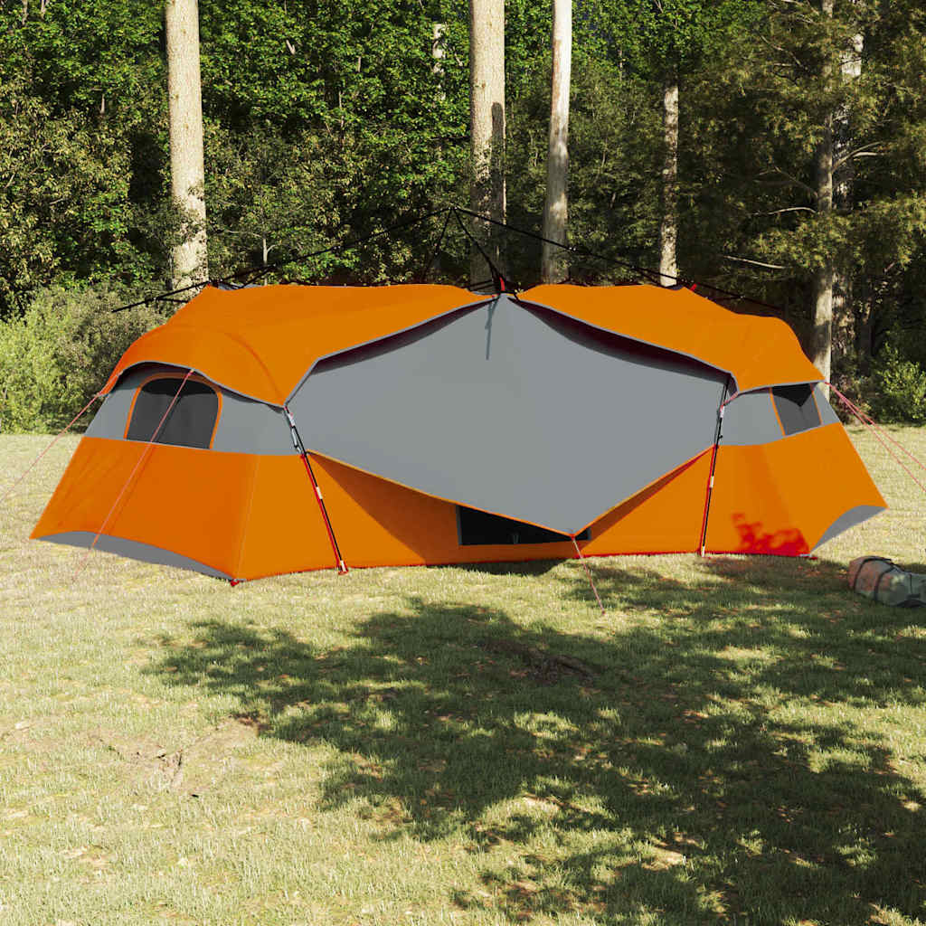 vidaXL Namiot wewnętrzny Szary i pomarańczowy 520 x 520 x 190 cm tafta