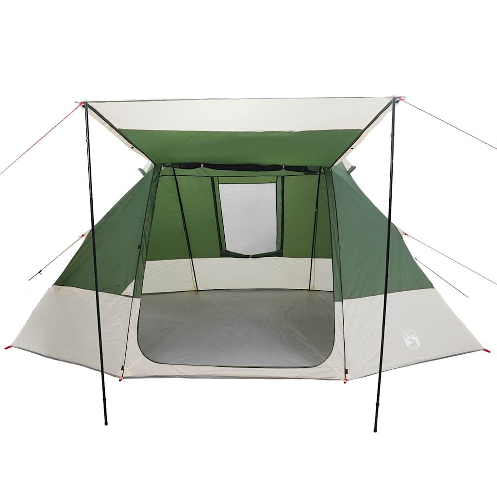 vidaXL Namiot campingowy z dachem Zielony 482 x 360 x 227 cm tafta