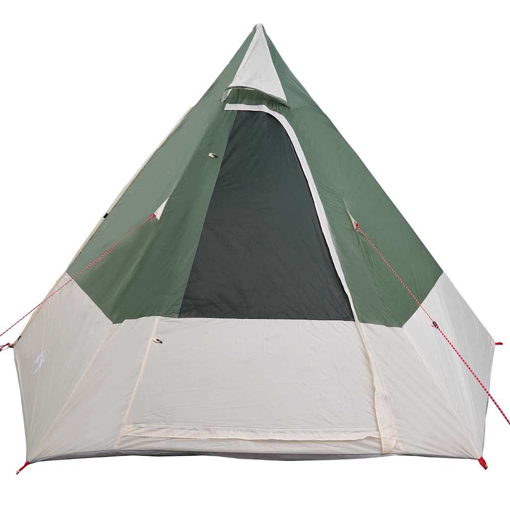 vidaXL Namiot campingowy z dachem Zielony 482 x 360 x 227 cm tafta