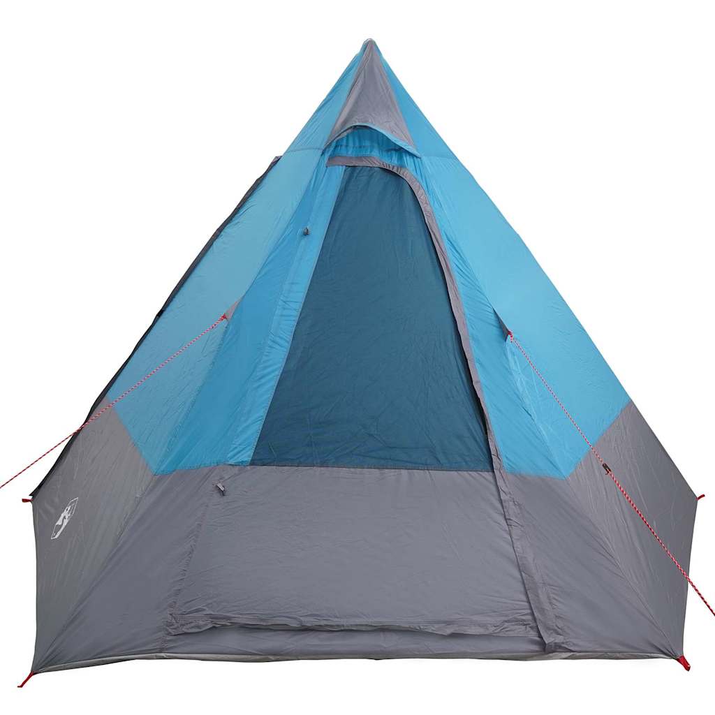 vidaXL Namiot campingowy z dachem Niebieski 482 x 360 x 227 cm tafta