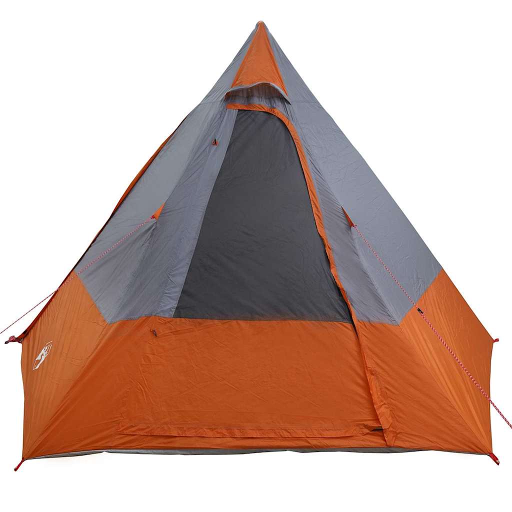 vidaXL Namiot campingowy Szary i pomarańczowy 482 x 360 x 227 cm tafta