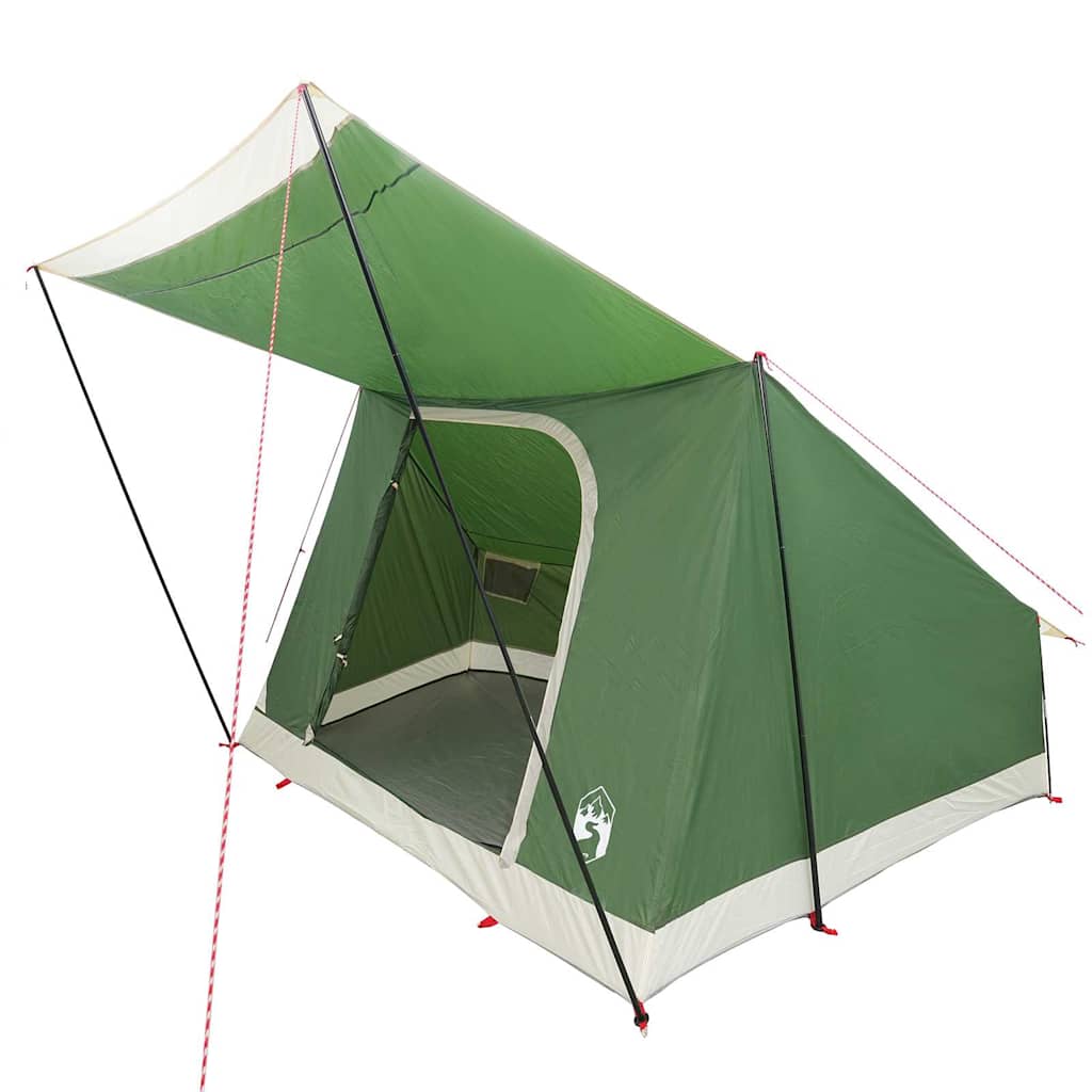 vidaXL Namiot campingowy z dachem Zielony 223 x 163 x 130 cm tafta