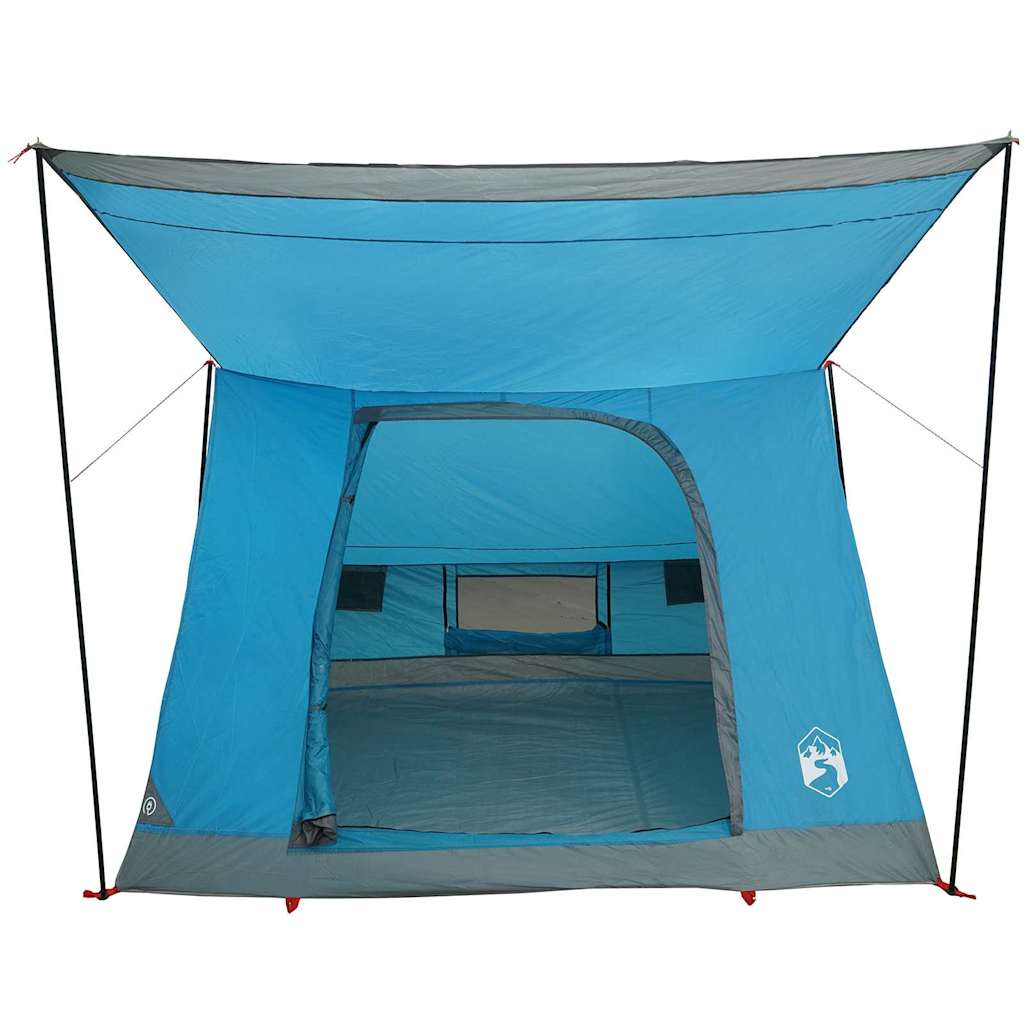 vidaXL Namiot campingowy z dachem Niebieski 223 x 163 x 130 cm tafta