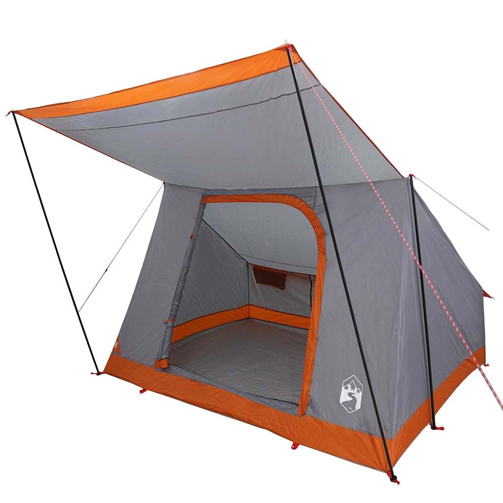 vidaXL Namiot campingowy Szary i pomarańczowy 223 x 163 x 130 cm tafta