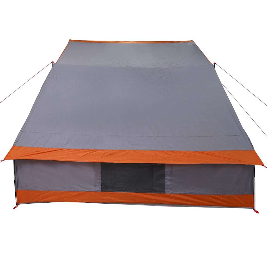 vidaXL Namiot campingowy Szary i pomarańczowy 223 x 163 x 130 cm tafta