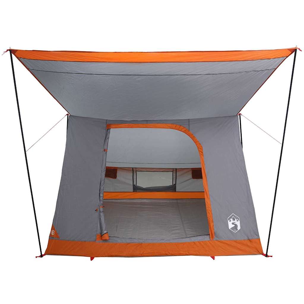 vidaXL Namiot campingowy Szary i pomarańczowy 223 x 163 x 130 cm tafta