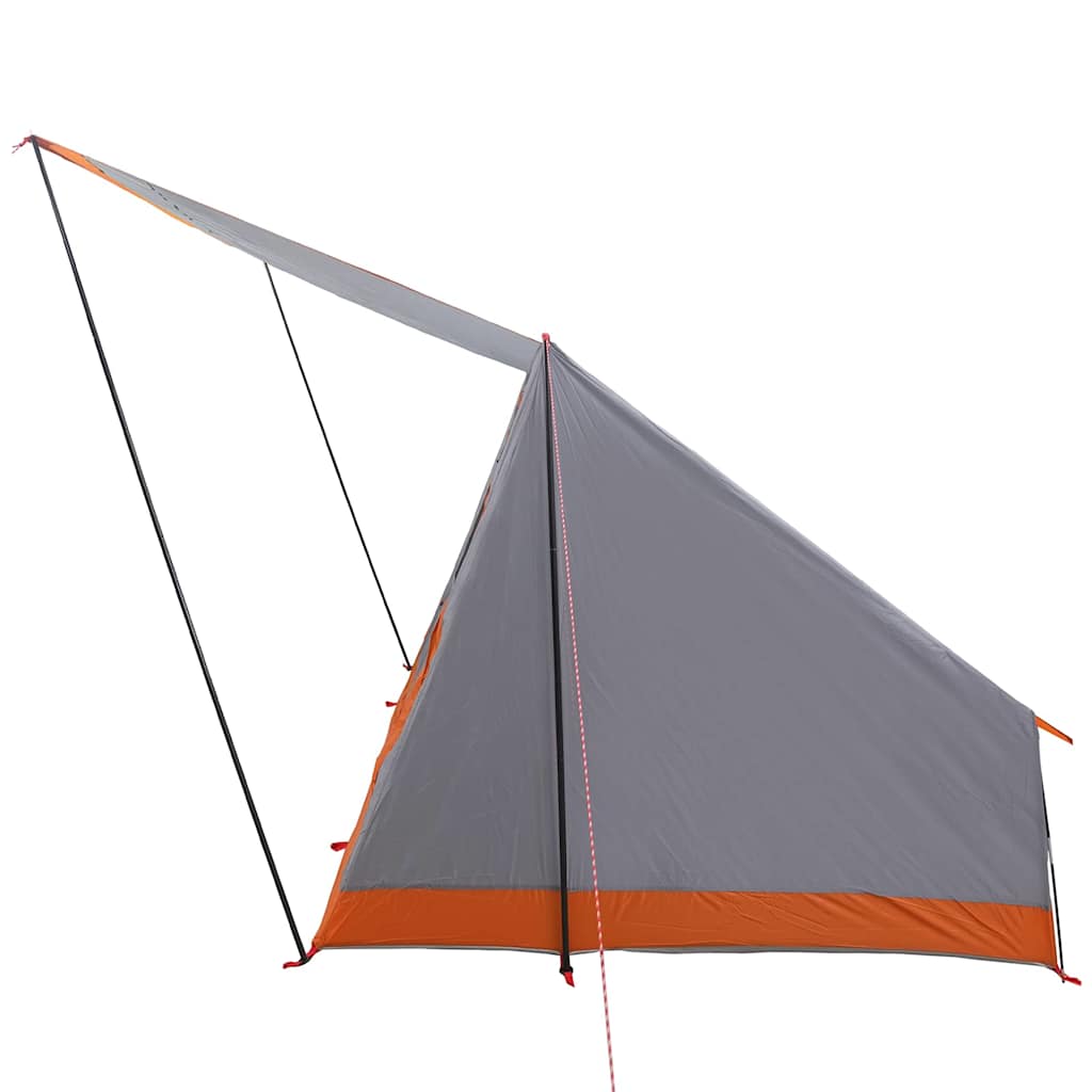 vidaXL Namiot campingowy Szary i pomarańczowy 223 x 163 x 130 cm tafta