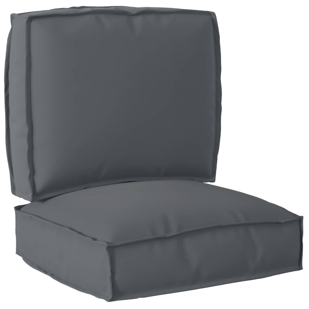 vidaXL Zestaw poduszek na paletę 2 pcs Antracyt Materiał Oxford