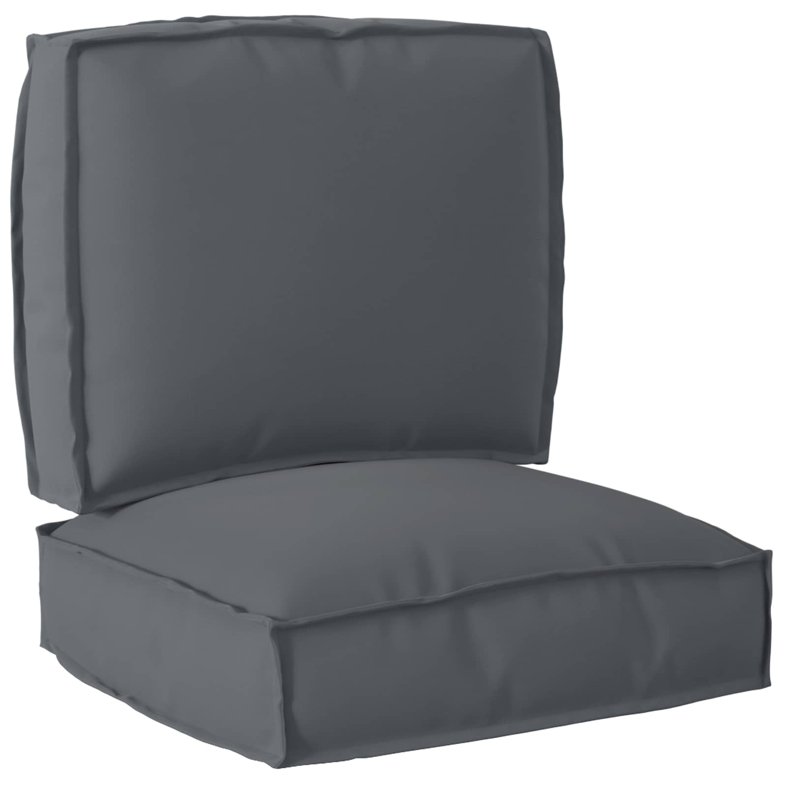 vidaXL Zestaw poduszek na paletę 2 pcs Antracyt Materiał Oxford