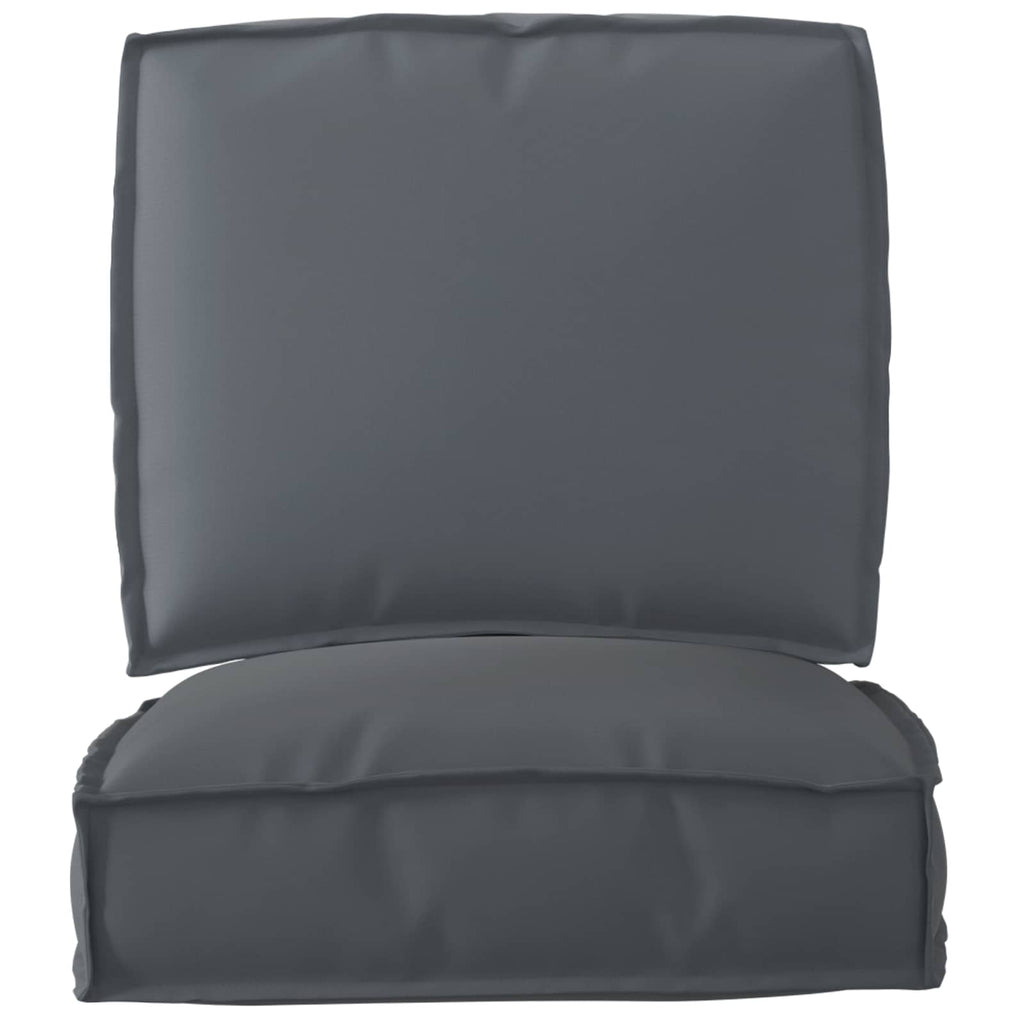 vidaXL Zestaw poduszek na paletę 2 pcs Antracyt Materiał Oxford
