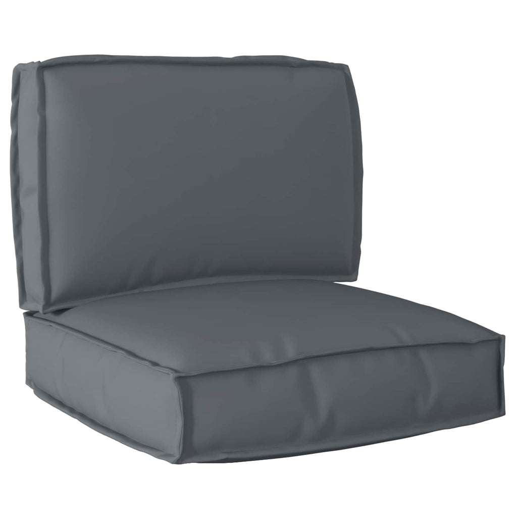 vidaXL Zestaw poduszek na paletę 2 pcs Antracyt Materiał Oxford