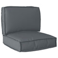 vidaXL Zestaw poduszek na paletę 2 pcs Antracyt Materiał Oxford