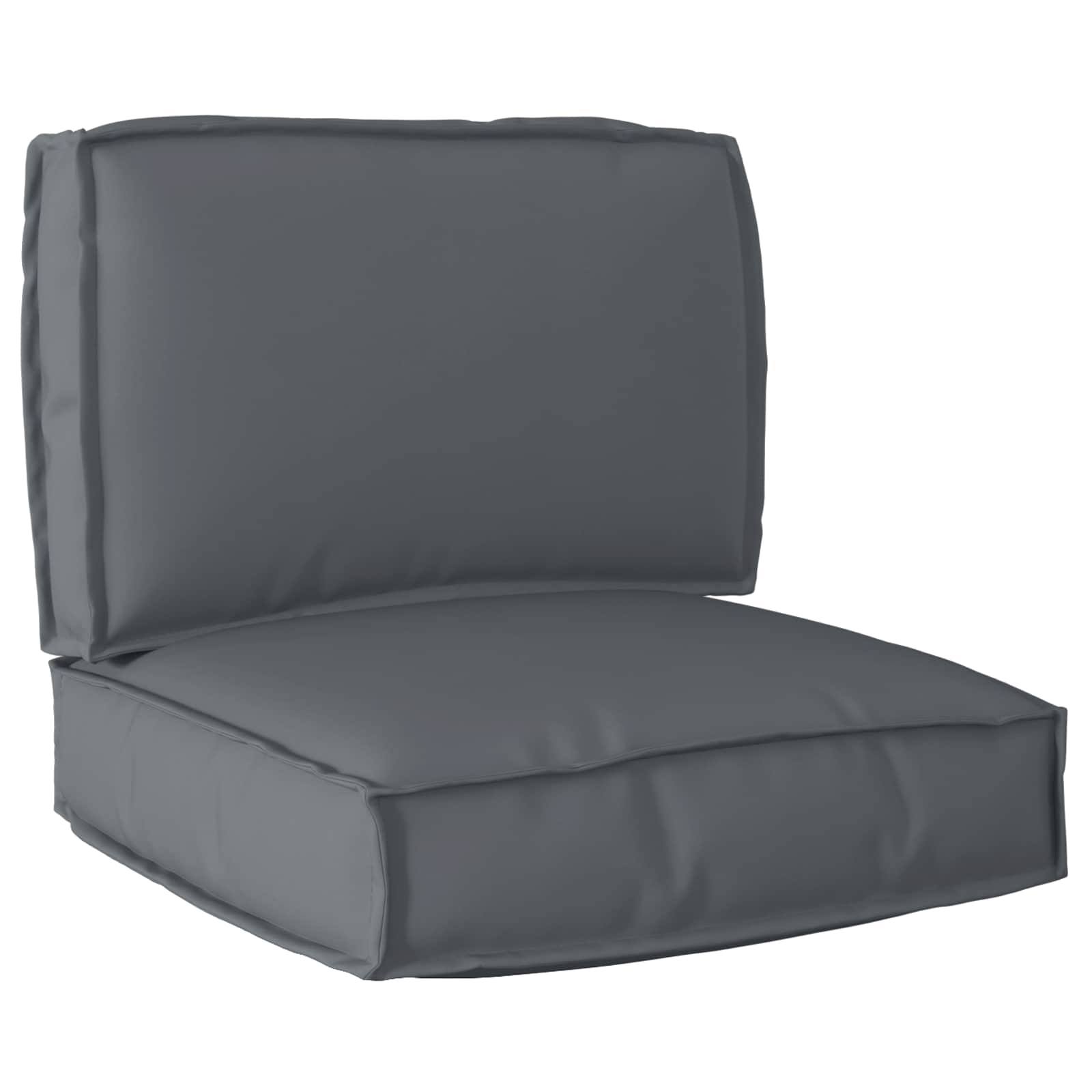 vidaXL Zestaw poduszek na paletę 2 pcs Antracyt Materiał Oxford