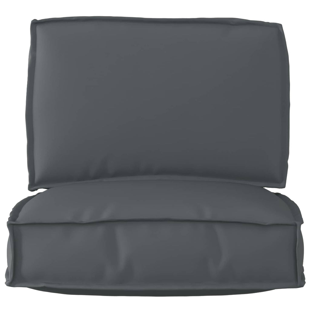 vidaXL Zestaw poduszek na paletę 2 pcs Antracyt Materiał Oxford