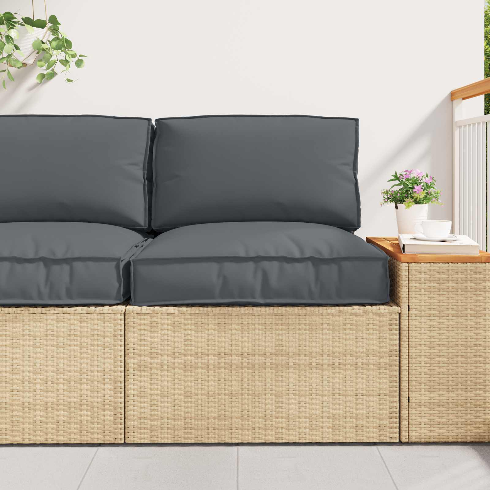 vidaXL Zestaw poduszek na paletę 2 pcs Antracyt Materiał Oxford