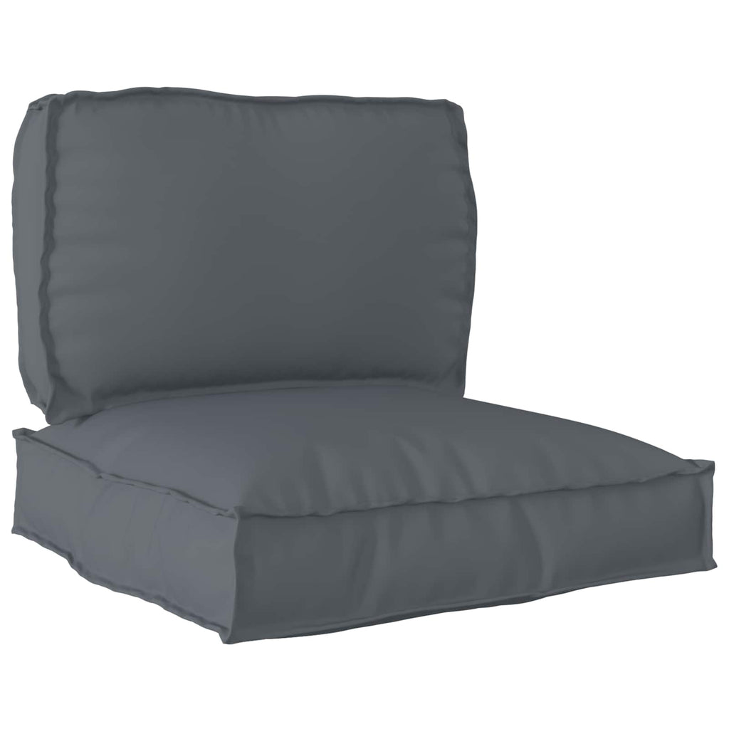 vidaXL Zestaw poduszek na paletę 2 pcs Antracyt Materiał Oxford