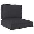 vidaXL Zestaw poduszek na paletę 2 pcs Czarny Materiał Oxford
