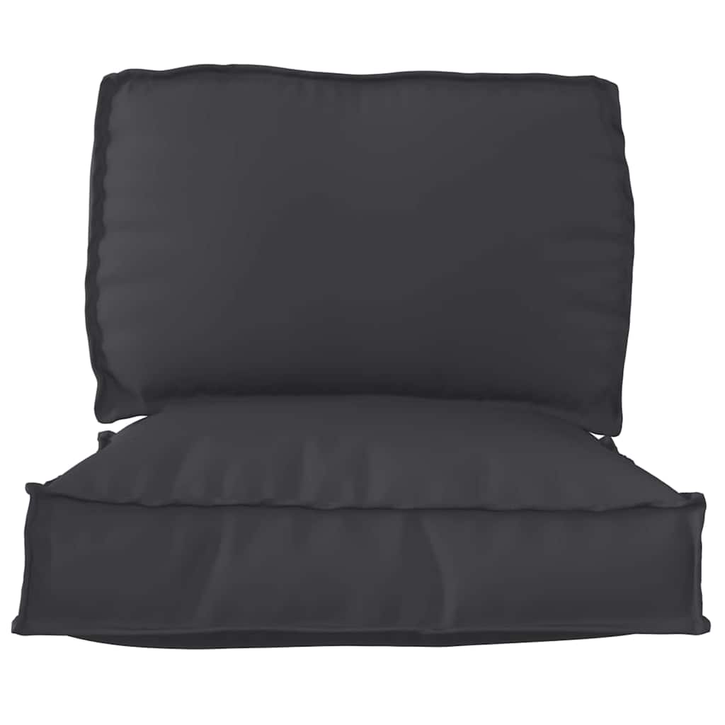 vidaXL Zestaw poduszek na paletę 2 pcs Czarny Materiał Oxford