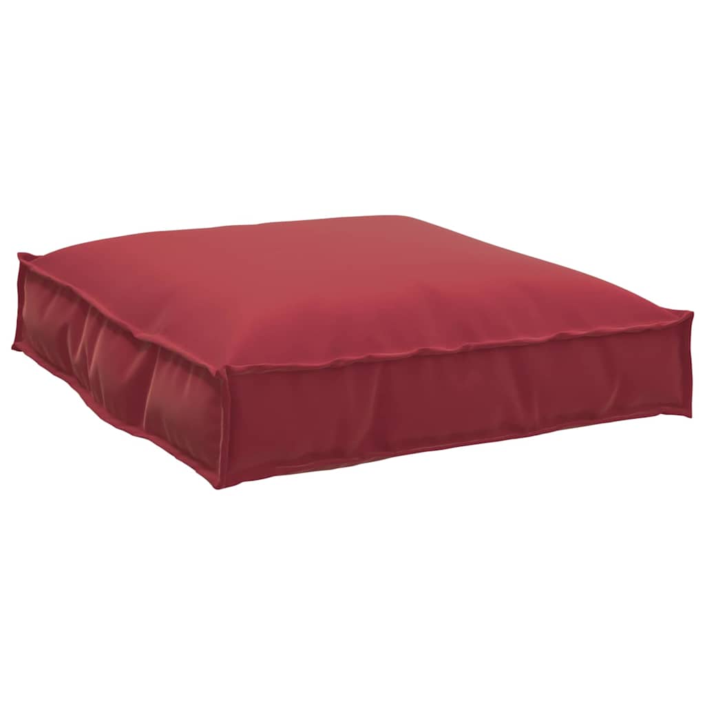 vidaXL Zestaw poduszek na paletę 2 pcs Czerwone wino Materiał Oxford