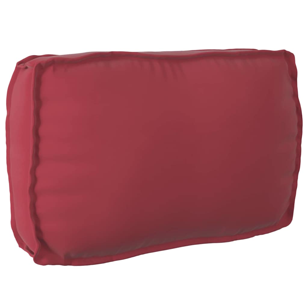 vidaXL Zestaw poduszek na paletę 2 pcs Czerwone wino Materiał Oxford