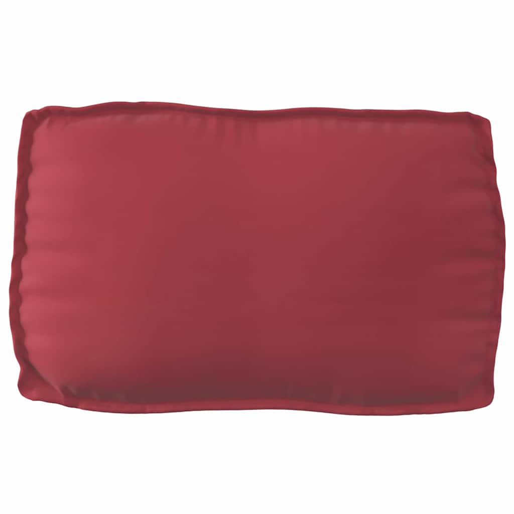 vidaXL Zestaw poduszek na paletę 2 pcs Czerwone wino Materiał Oxford