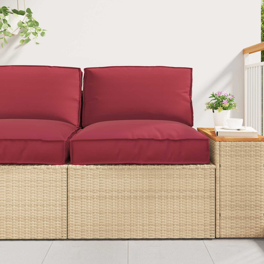vidaXL Zestaw poduszek na paletę 2 pcs Czarny Materiał Oxford
