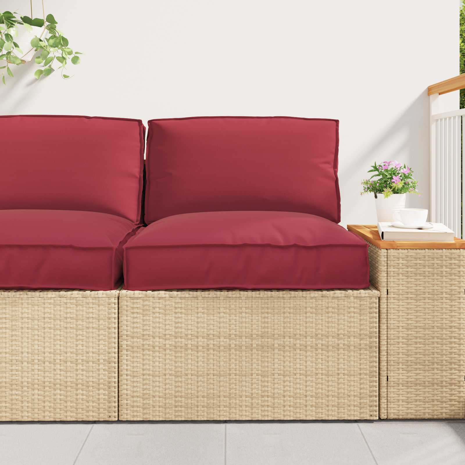vidaXL Zestaw poduszek na paletę 2 pcs Czarny Materiał Oxford