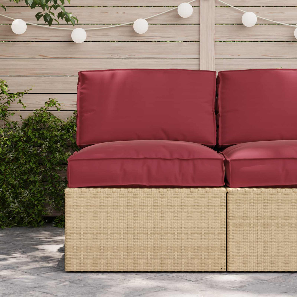 vidaXL Zestaw poduszek na paletę 2 pcs Czarny Materiał Oxford