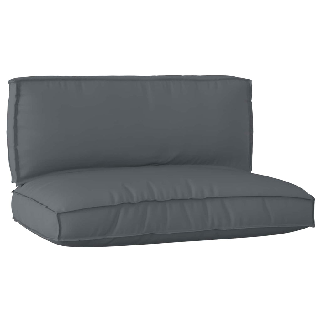 vidaXL Zestaw poduszek na paletę 2 pcs Antracyt Materiał Oxford