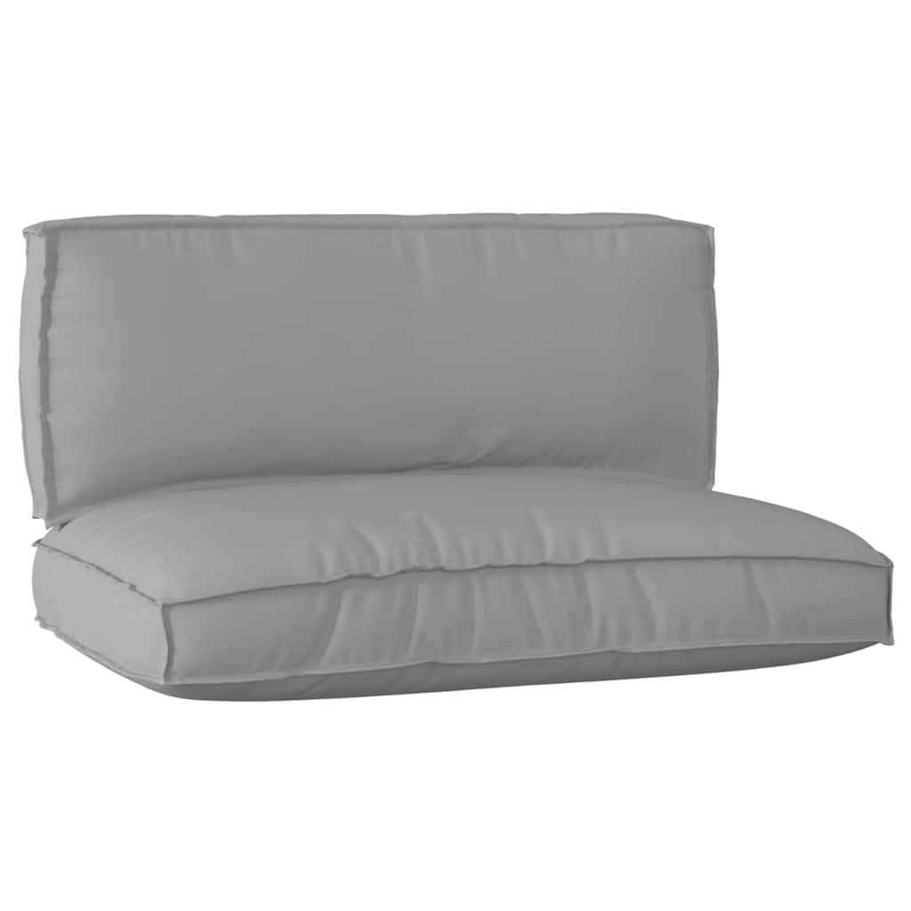 vidaXL Zestaw poduszek na paletę 2 pcs Szary Materiał Oxford