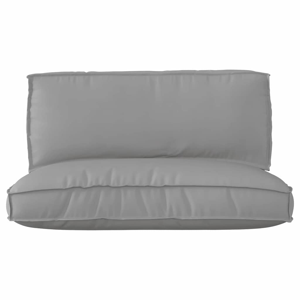 vidaXL Zestaw poduszek na paletę 2 pcs Szary Materiał Oxford