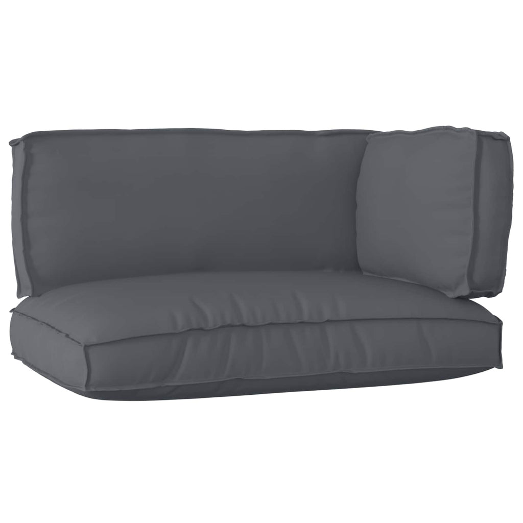 vidaXL Zestaw poduszek na paletę 3 pcs Antracyt Materiał Oxford