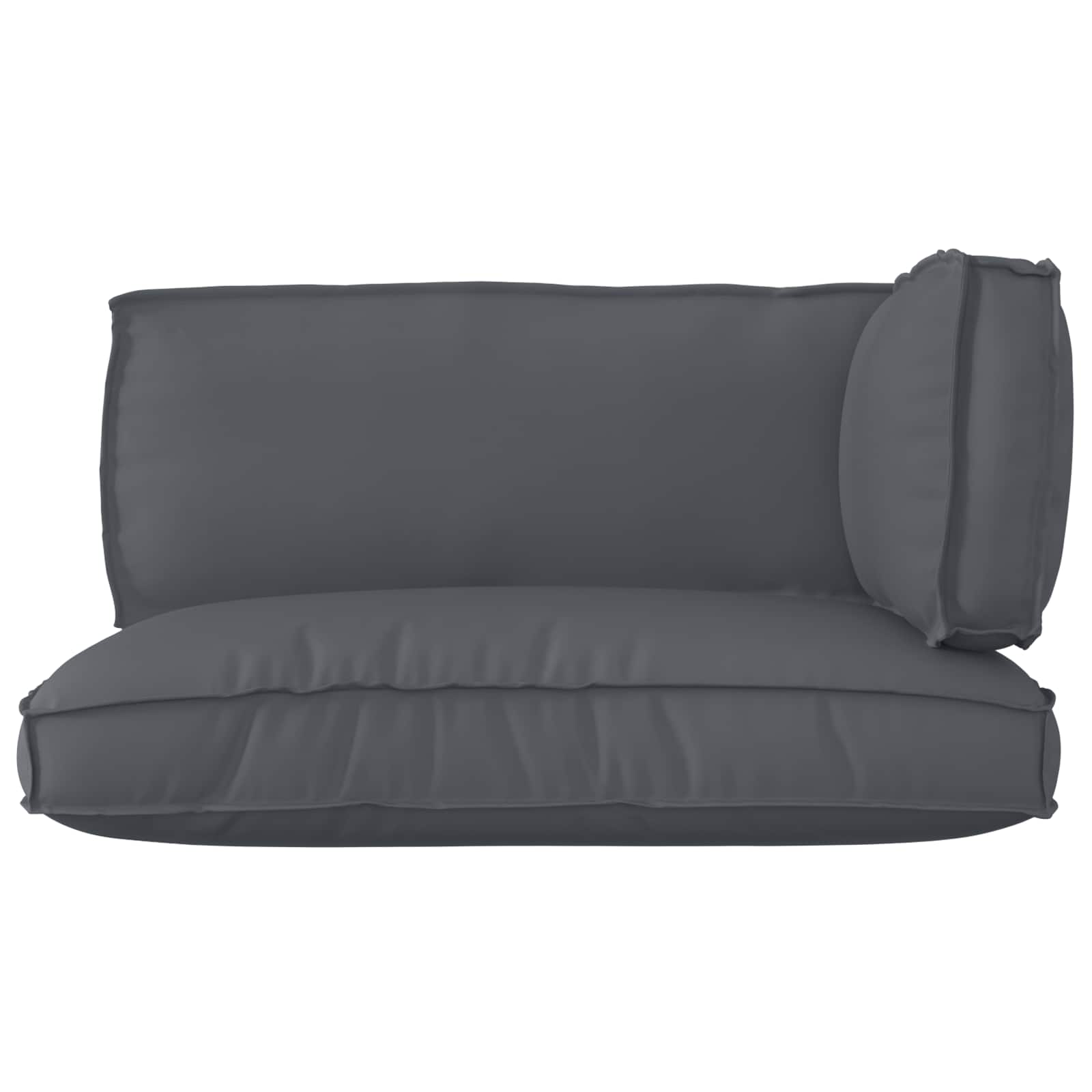 vidaXL Zestaw poduszek na paletę 3 pcs Antracyt Materiał Oxford