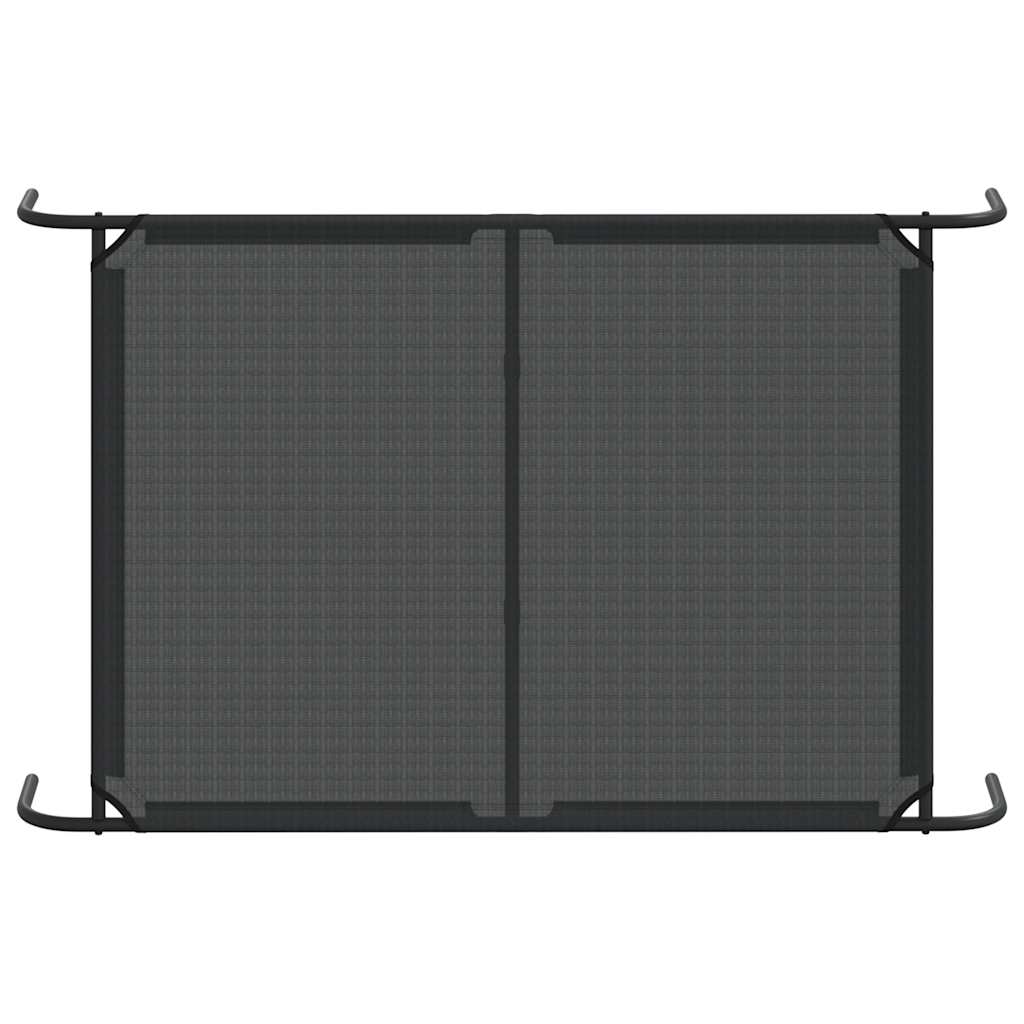 vidaXL Podwyższone legowisko dla psa czarne 130x80x20 cm