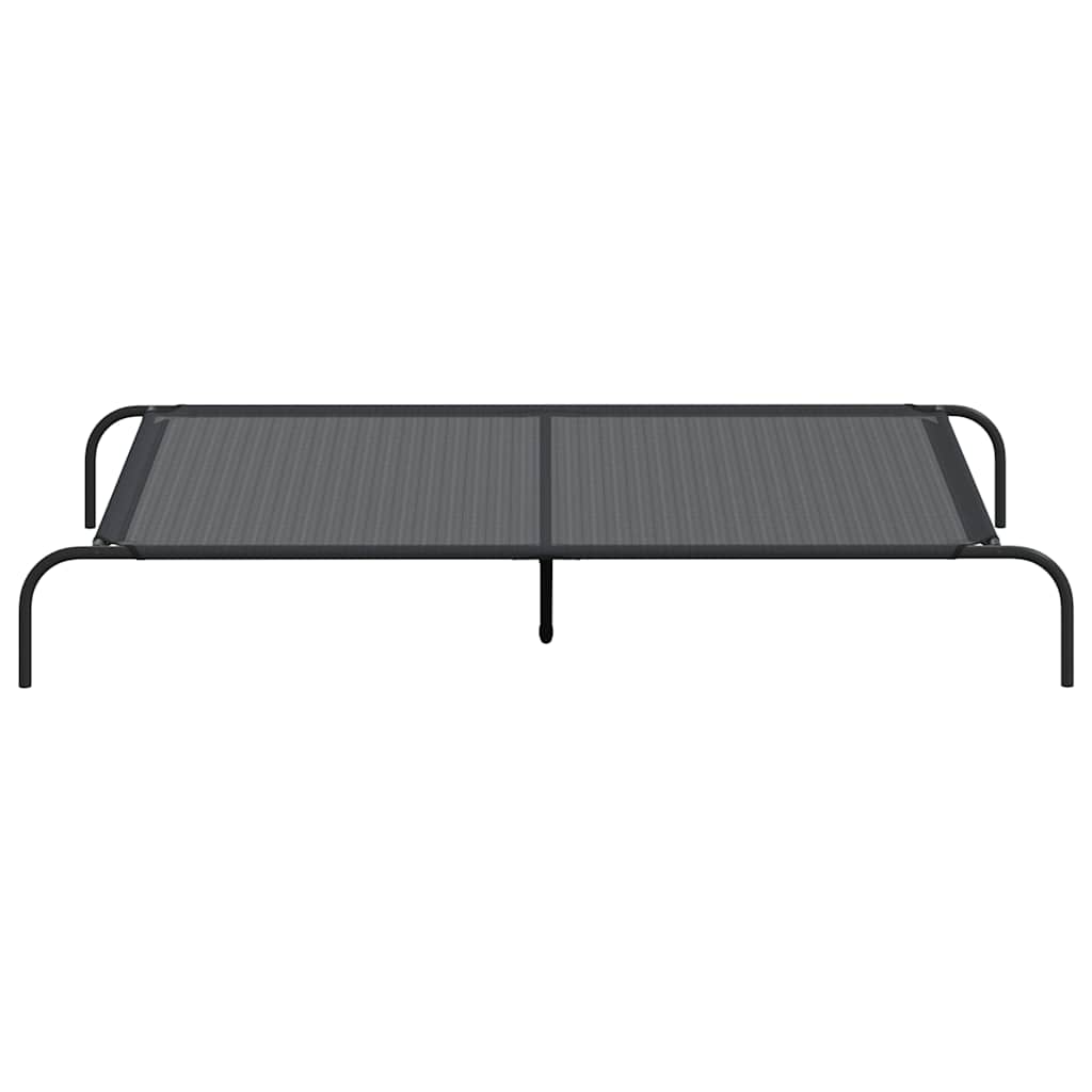 vidaXL Podwyższone legowisko dla psa czarne 150x90x20 cm