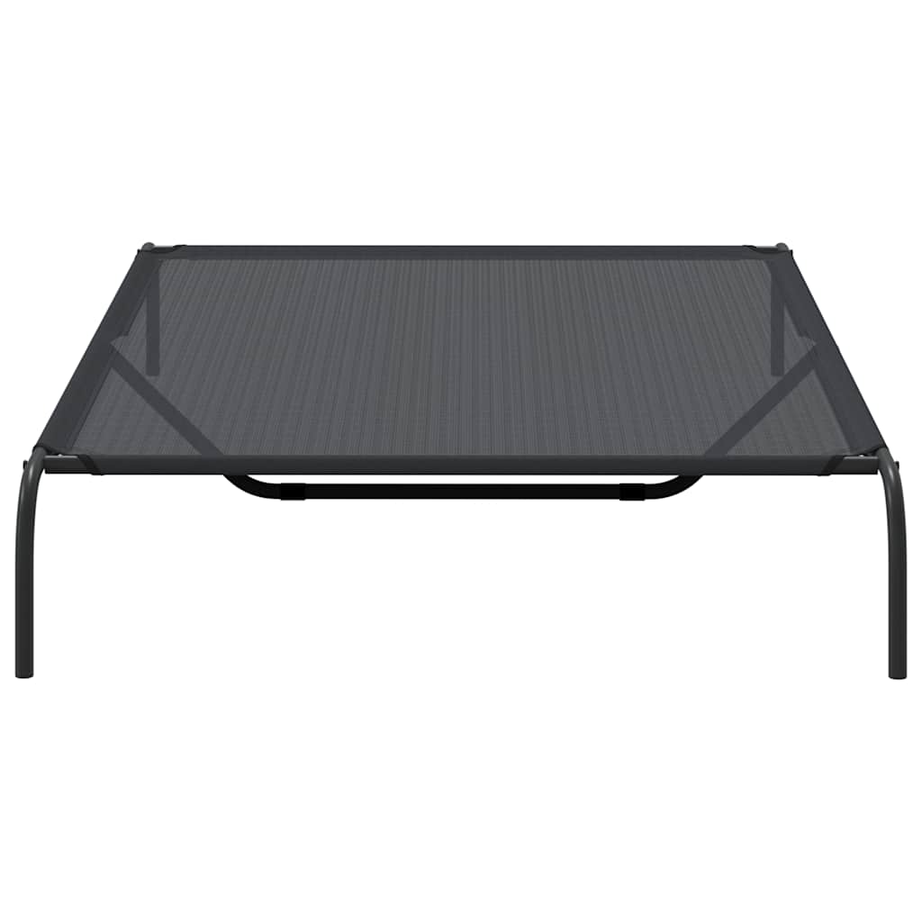 vidaXL Podwyższone legowisko dla psa czarne 150x90x20 cm