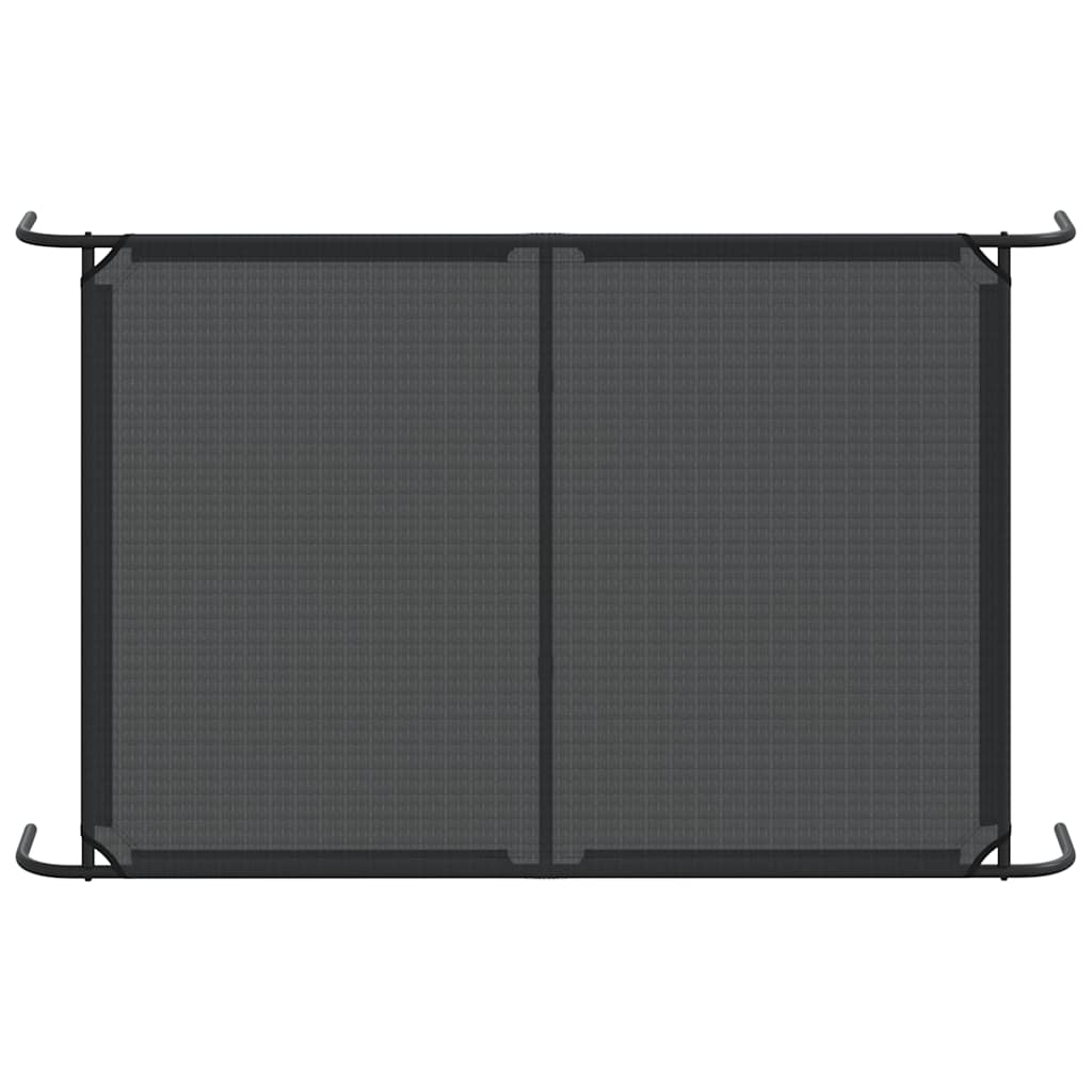 vidaXL Podwyższone legowisko dla psa czarne 150x90x20 cm