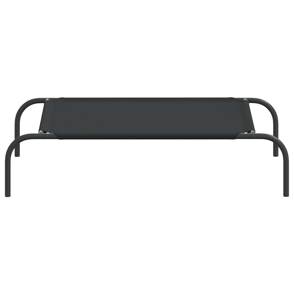 vidaXL Podwyższone legowisko dla psa czarne 90x50x20 cm
