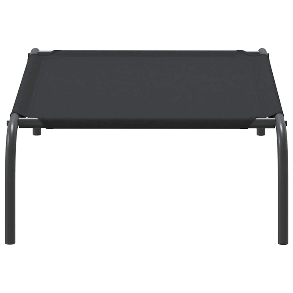 vidaXL Podwyższone legowisko dla psa czarne 90x50x20 cm