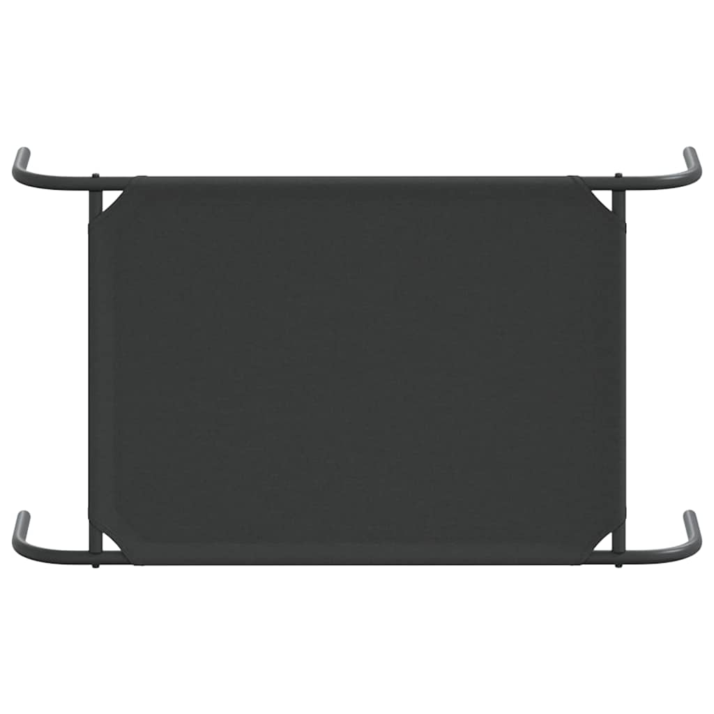 vidaXL Podwyższone legowisko dla psa czarne 90x50x20 cm