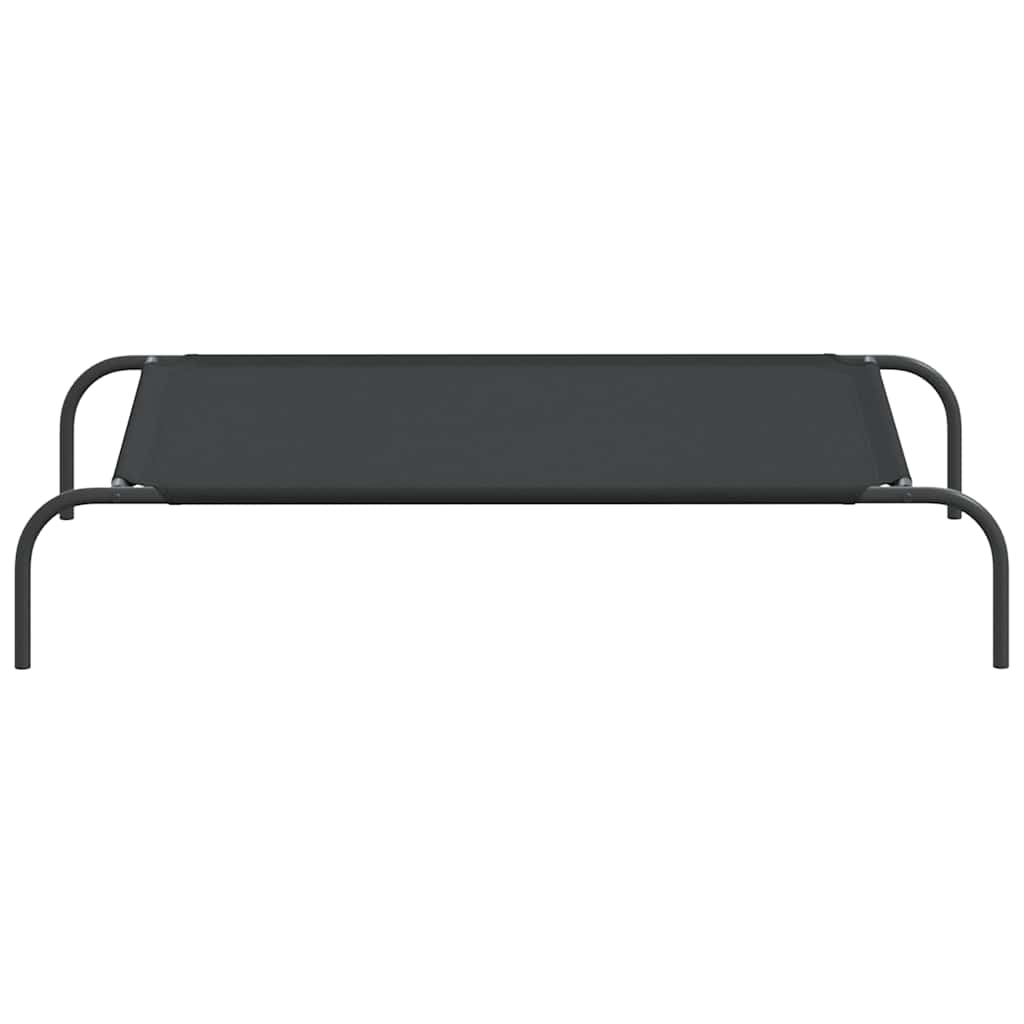 vidaXL Podwyższone legowisko dla psa czarne 110x65x20 cm